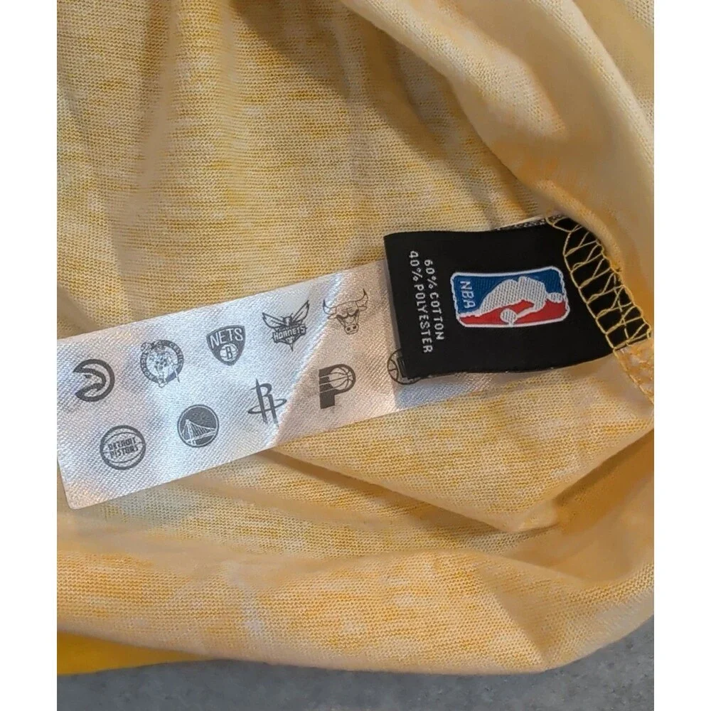 NWT Los Angeles Lakers UNK NBA T Shirt Mens XL Yellow Tie Dye Long Sleeve Logo